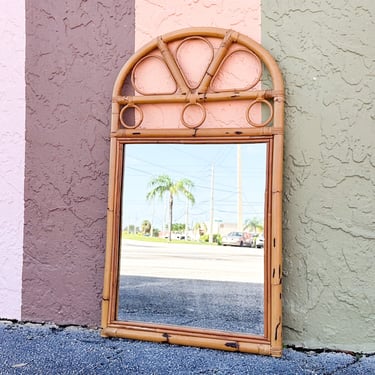 Old Florida Rattan Mirror