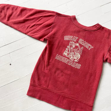 1960s Red “Great Smoky Mountains” Sweatshirt 