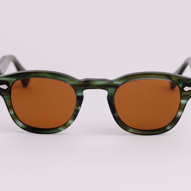 Small - New York Eye_rish Causeway Glasses green with amber lenses. 