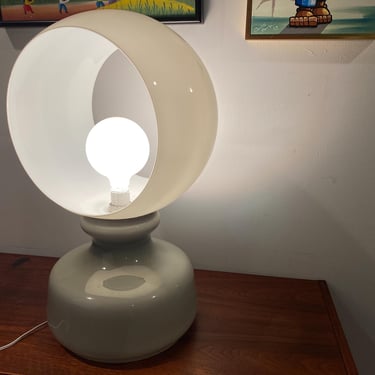 Large Glass Murano Style Lamp - READ DESCRIPTION - Scandinavian Vintage Mid Century MCM Retro Space Age 60's 70's Funky - Free Shipping 