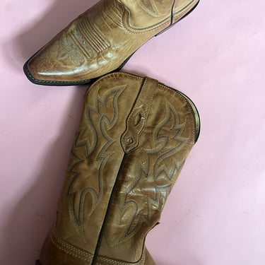 VTG Nocona Boots Light Brown Cowboy Boots 
