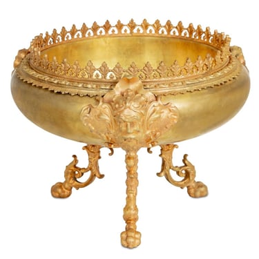 French Gilt Metal and Brass Centerpiece