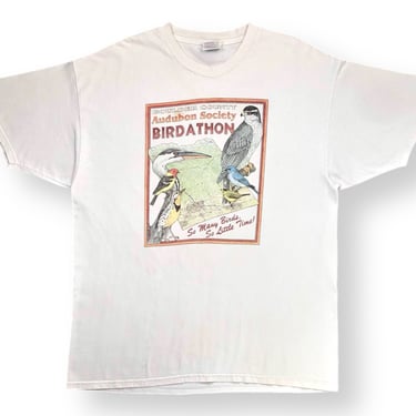 Vintage 90s Boulder County Colorado Audubon Society “So Many Birds, So Little Time” Graphic Nature T-Shirt Size XL 