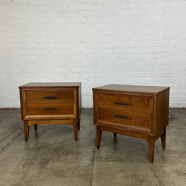 Vintage walnut nightstands- pair 