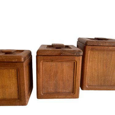 Teak Canisters All 3