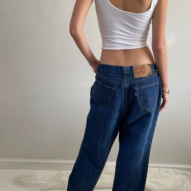 ReCAP Vintage Studio vintage 70s Levi&#39;s raw dark wash baggy Levis jeans - Blue