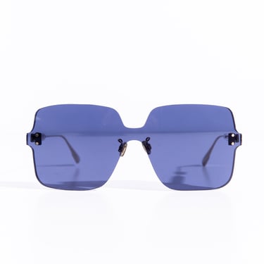 CHRISTIAN DIOR Blue Wide Frame Sunglasses