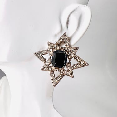 Art Deco Star Earrings 1930’s Clip 