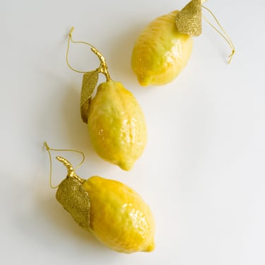Gold Leaf Lemon Ornament