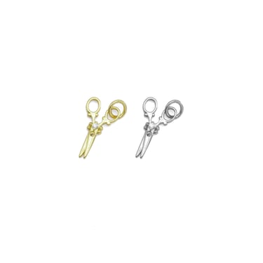 CZ Gold Scissor Charm, Sku#Y871