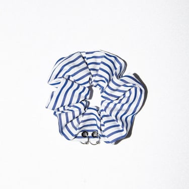 KkCo Pierced Scrunchie - Striped Sea