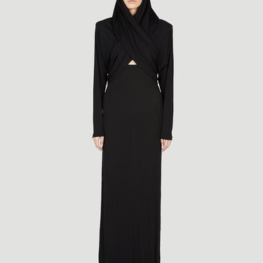 Saint Laurent Women Hooded Maxi Dress