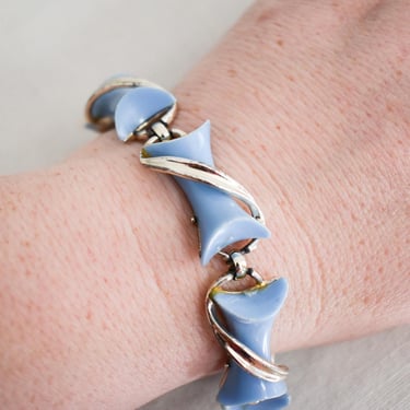 1960s Blue Plastic Link Bracelet 