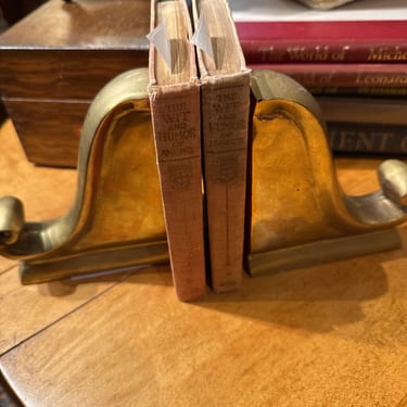 Solid Brass bookends PAIR