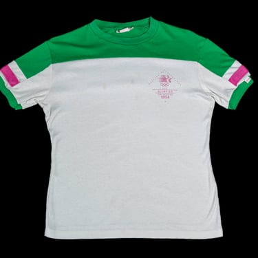 1984 Olympics Levi's Staff T Shirt - Women's Large | Vintage 80s Team USA Striped Uniform Tee 