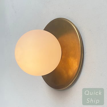 QUICK SHIP • Aged Brass Wall Sconce • 