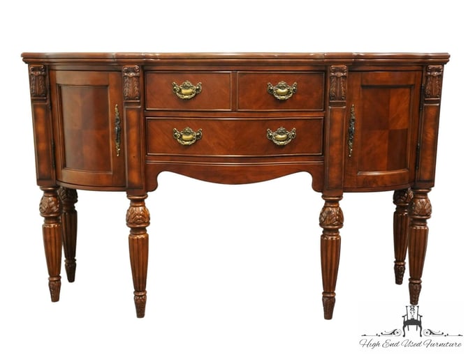 BROYHILL FURNITURE Plantation Manor Collection Traditional Style 66" Sideboard - Burnished Cherry Finish 