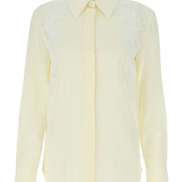 Chloe Women Ivory Crepe Shirt