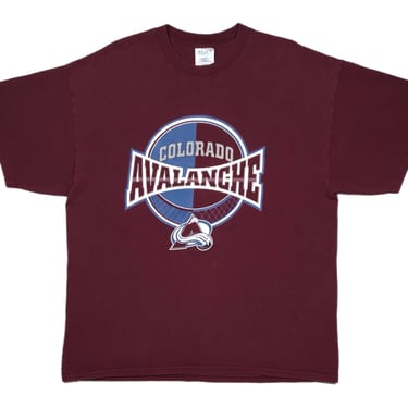 Vintage 90s/Y2K Colorado Avalanche Hockey NHL Graphic T-Shirt Size Large/XL 