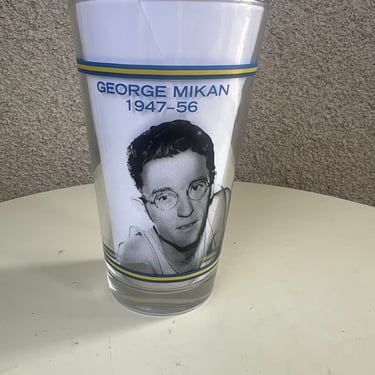 Vintage Celebrate Greatness Miller Lite Beer Glass NBA George Mikan 1947-56 