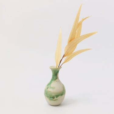 Mint Green Studio Pottery Bud Vase 