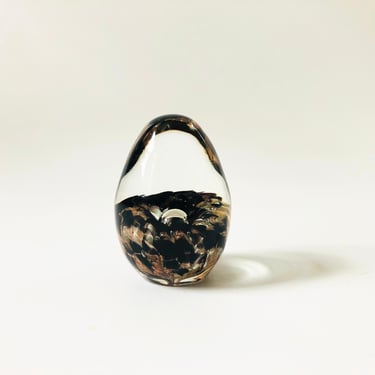 Vintage Art Glass Egg 