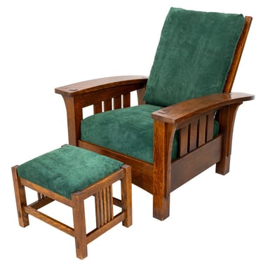 Stickley Morris Reclining Lounge Chair & Ottoman