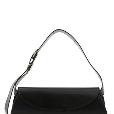 Jil Sander Woman Black Leather Small Cannolo Shoulder Bag