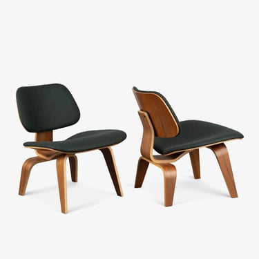 Eames LCW Chairs in Wool, Pair