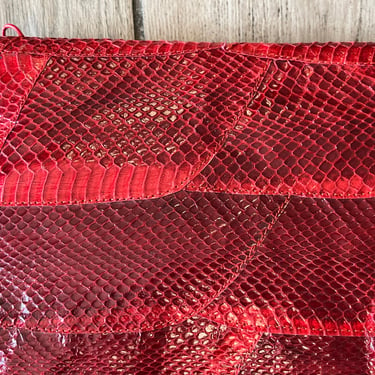 1980s Vintage Purse 80s Handbag Snakeskin Snake Skin Leather