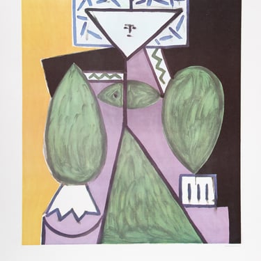 Femme en vert et Mauve by Pablo Picasso, Marina Picasso Estate Lithograph Poster 