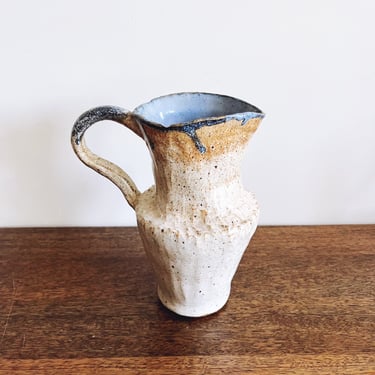 Vintage Ceramic Stoneware Handmade Pitcher 