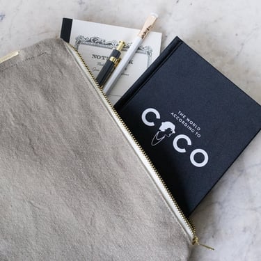 Organic Cotton Cosmetic Bag & World According to Coco Book