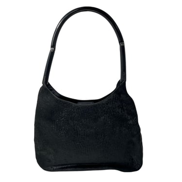 Prada Black Fur Structured Shoulder Bag