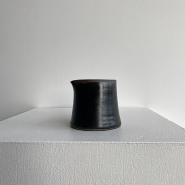 handmade black ceramic creamer 