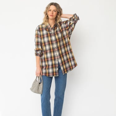 Vintage Button Down Shirt - Plaid