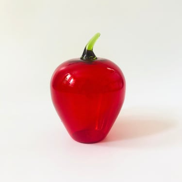 Large Art Glass Apple 