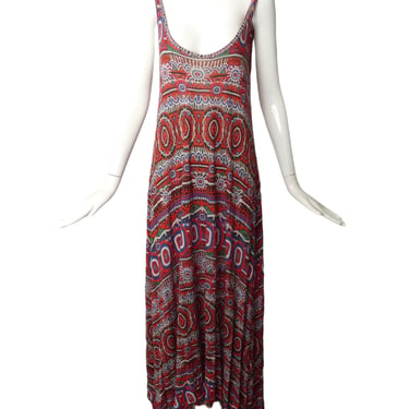 JEAN PAUL GAULTIER- Jersey Knit Print Maxi Dress, Size 10