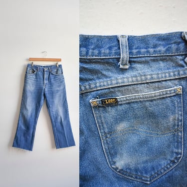 Vintage Lee Jeans with Raw Hemline 