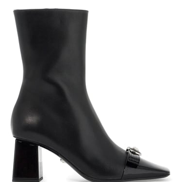 Versace Gianni Ribbon Leather Ankle Boots With Women