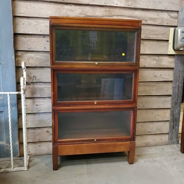 Vintage Wooden Barrister Bookshelf (2 Available)