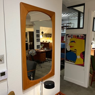 Danish teak wall mirror