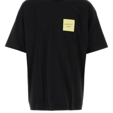 Vetements Unisex Black Cotton T-Shirt