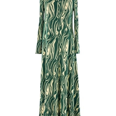 Diane Von Furstenberg Marble Printed Maxi Dress