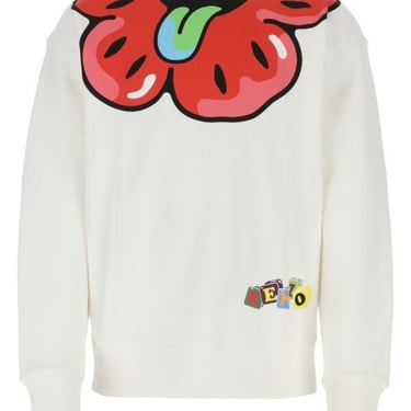 Kenzo Men White Cotton Sweatshirt