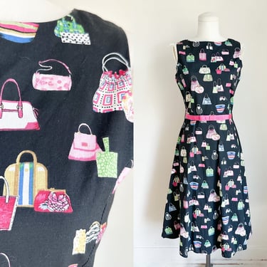 Vintage Y2K Purse Novelty Print Dress / S 