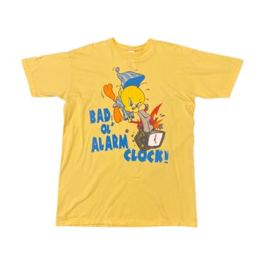 (2XL) Yellow Tweety Bird Bad Ol' Alarm Clock T-Shirt 031422 JF