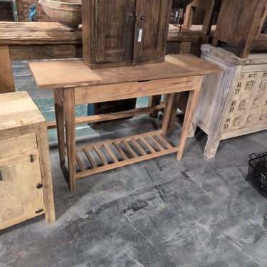 Contemporary Teak Console