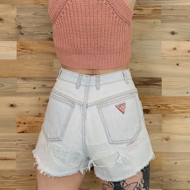 Guess Thrashed Cut Off Jean Shorts / Size 26 27 