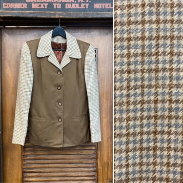 1940s Hollywood Jacket | Vintage 40s Two Tone Brown | Relic